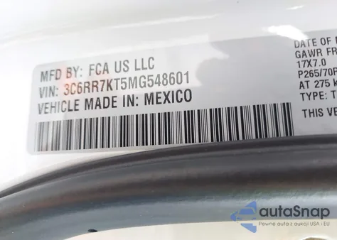 2021 Ram 1500 Classic Tradesman 4X4 5'7 Box z USA, uszkodzony, nr VIN 3C6RR7KT5MG548601